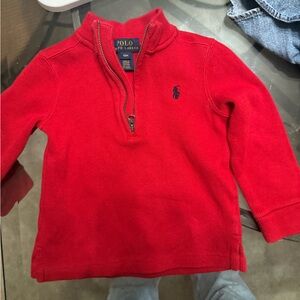 Toddler Polo by Ralph Lauren Red Quarter Zip-Up Jacket